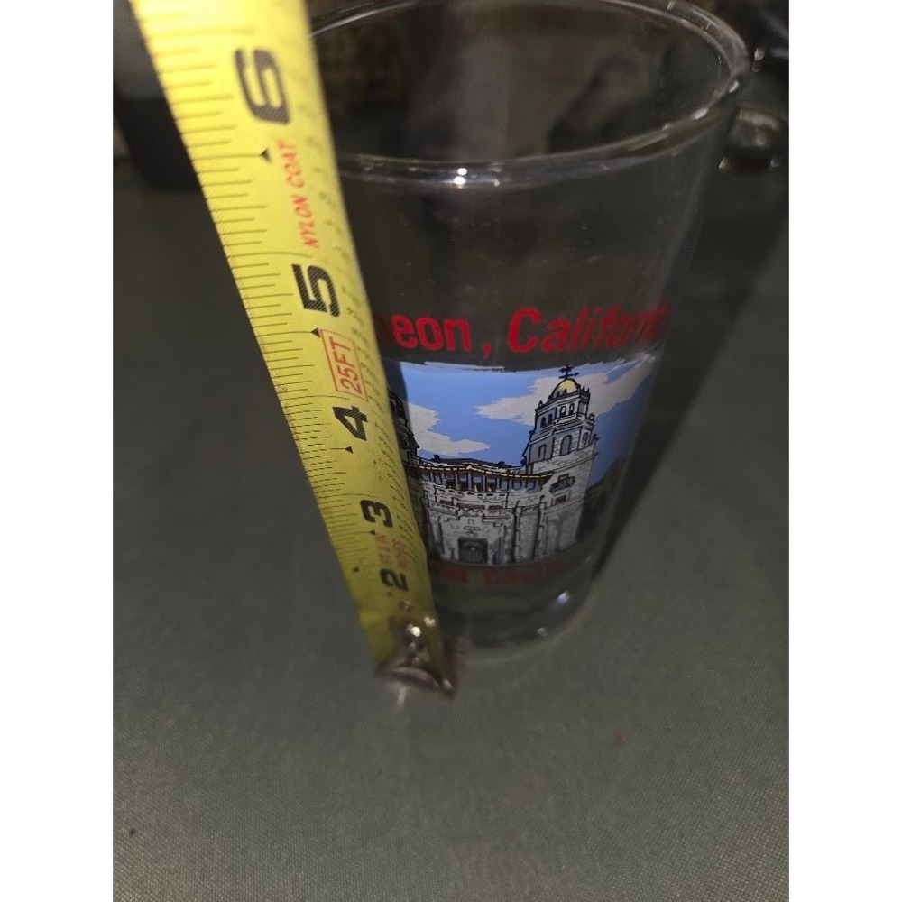 Hearst Castle San Simeon California Souvenir Shot Glass Tall Clear Glass - Picture 3 of 4